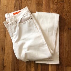 Club Monaco white straight leg low rise jean